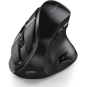 Wireless Ergonomic Mouse 2.4G/BT1/BT2 USB Rechargeable Black Seenda Wireless
